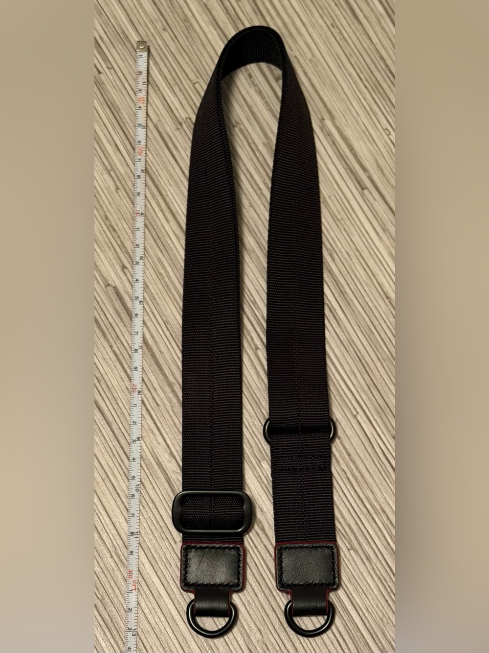 MZ Wallace Sutton Bag strap with Tan Leather Accents - Black with Gold Hardware